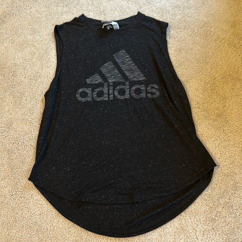 Black adidas workout top